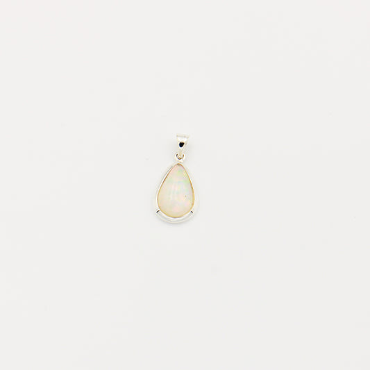 Ethiopian Opal Cabochon Sterling Pendant