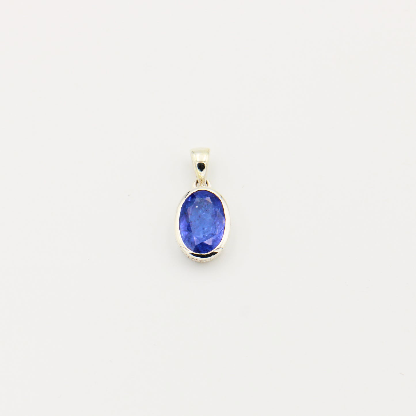 Tanzanite Oval Faceted Sterling Pendant