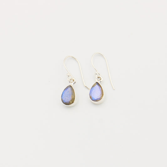 Labradorite Teardrop Sterling Earrings