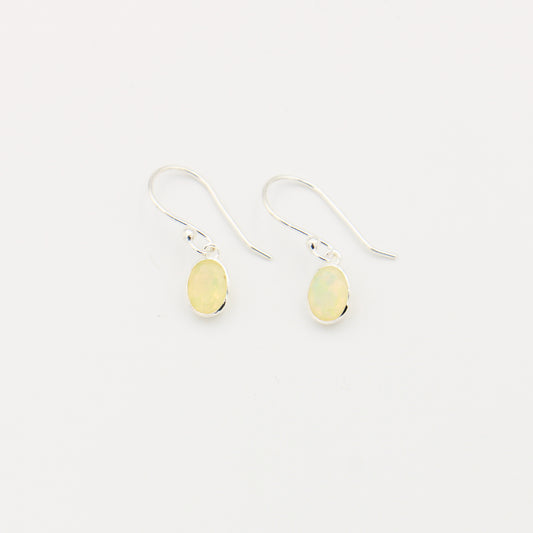 Ethiopian Opal Oval Sterling Earrings