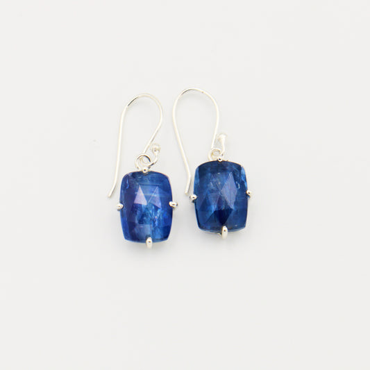 Kyanite Rectangle Sterling Earrings