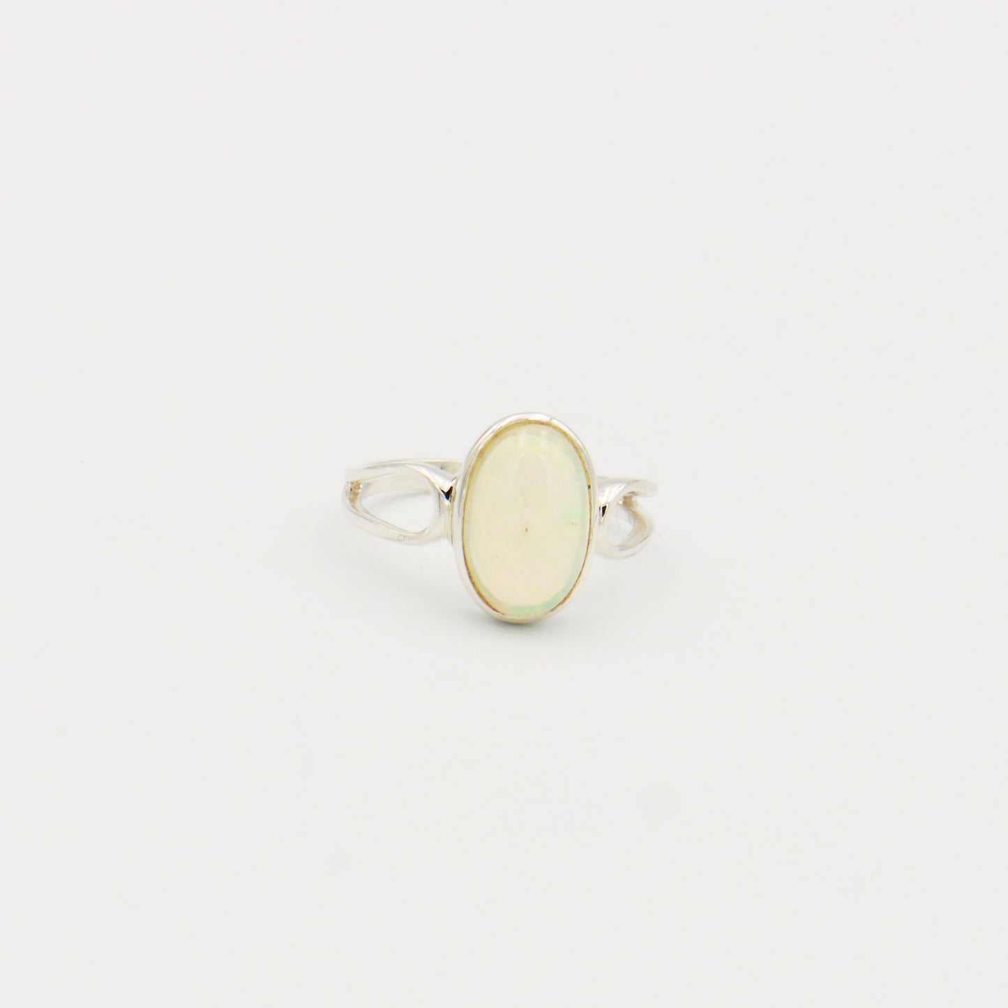 Ethiopian Opal Oval Sterling Ring Size 9