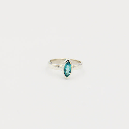 Apatite Marquis Sterling Ring Size 7
