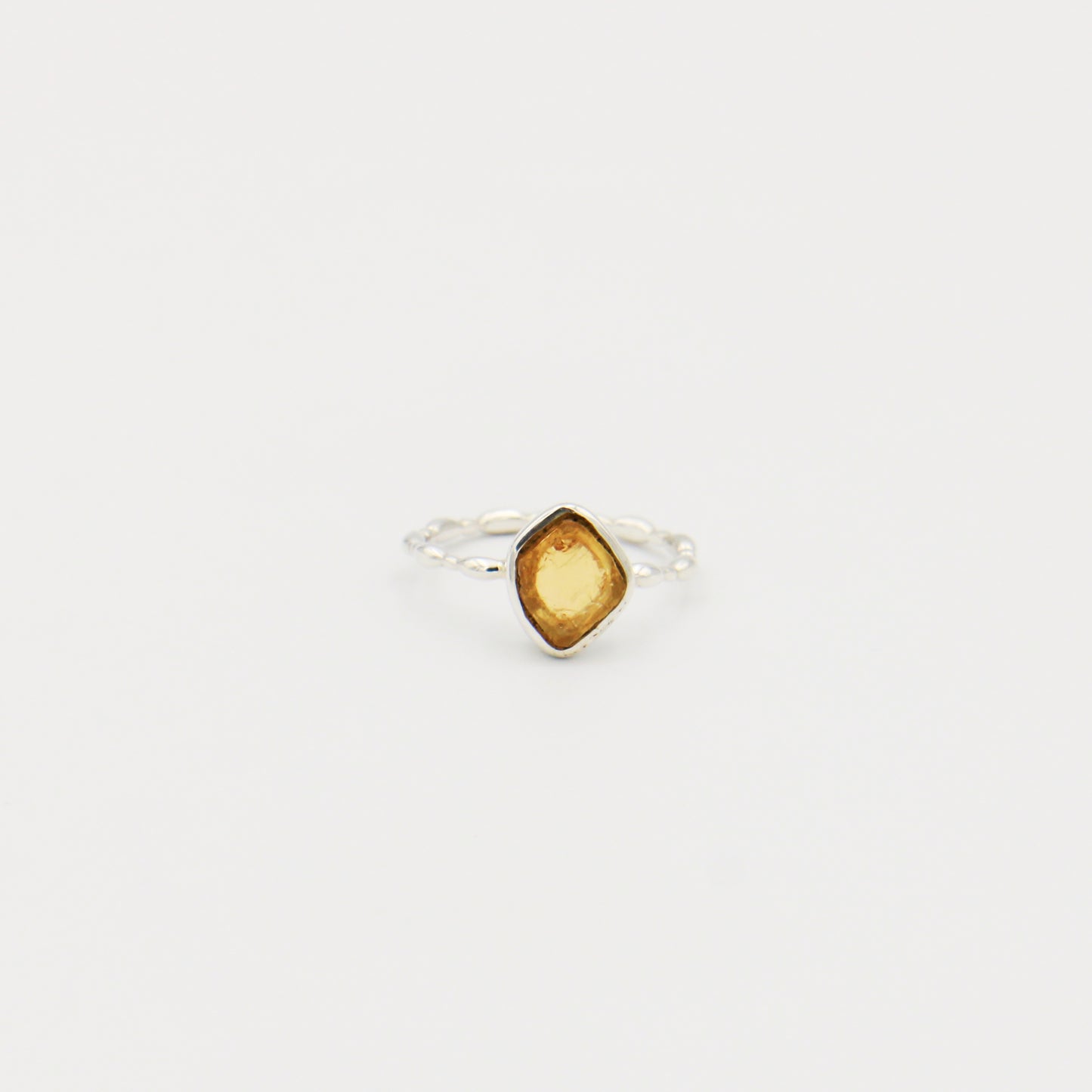 Imperial Topaz Rough Sterling Ring Size 7