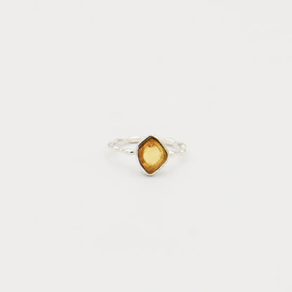 Imperial Topaz Rough Sterling Ring Size 7