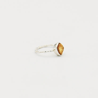Imperial Topaz Rough Sterling Ring Size 7