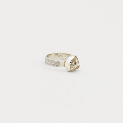 Herkimer Diamond Sterling Bezel Ring Size 5.5