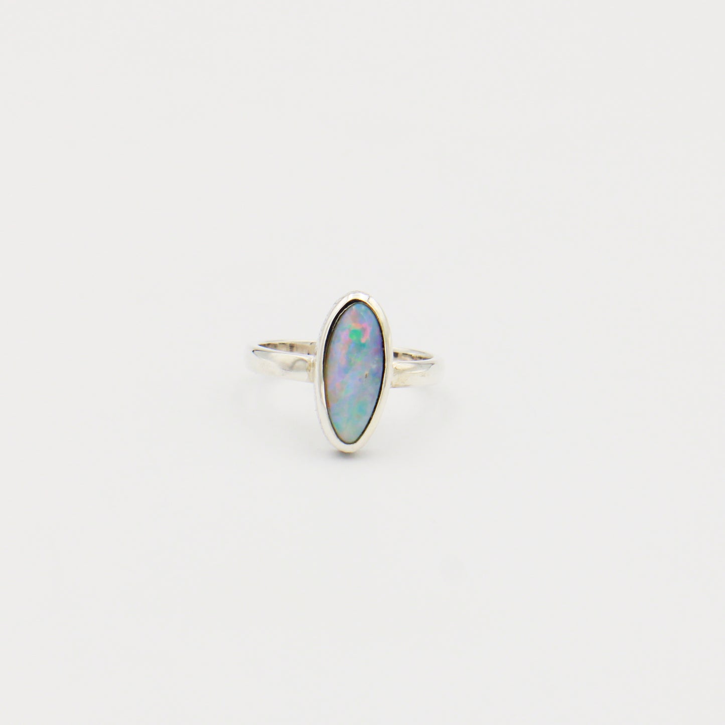 Australian Opal Marquis Doublet Ring Size 6