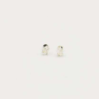 Herkimer Diamond Prong Sterling Studs