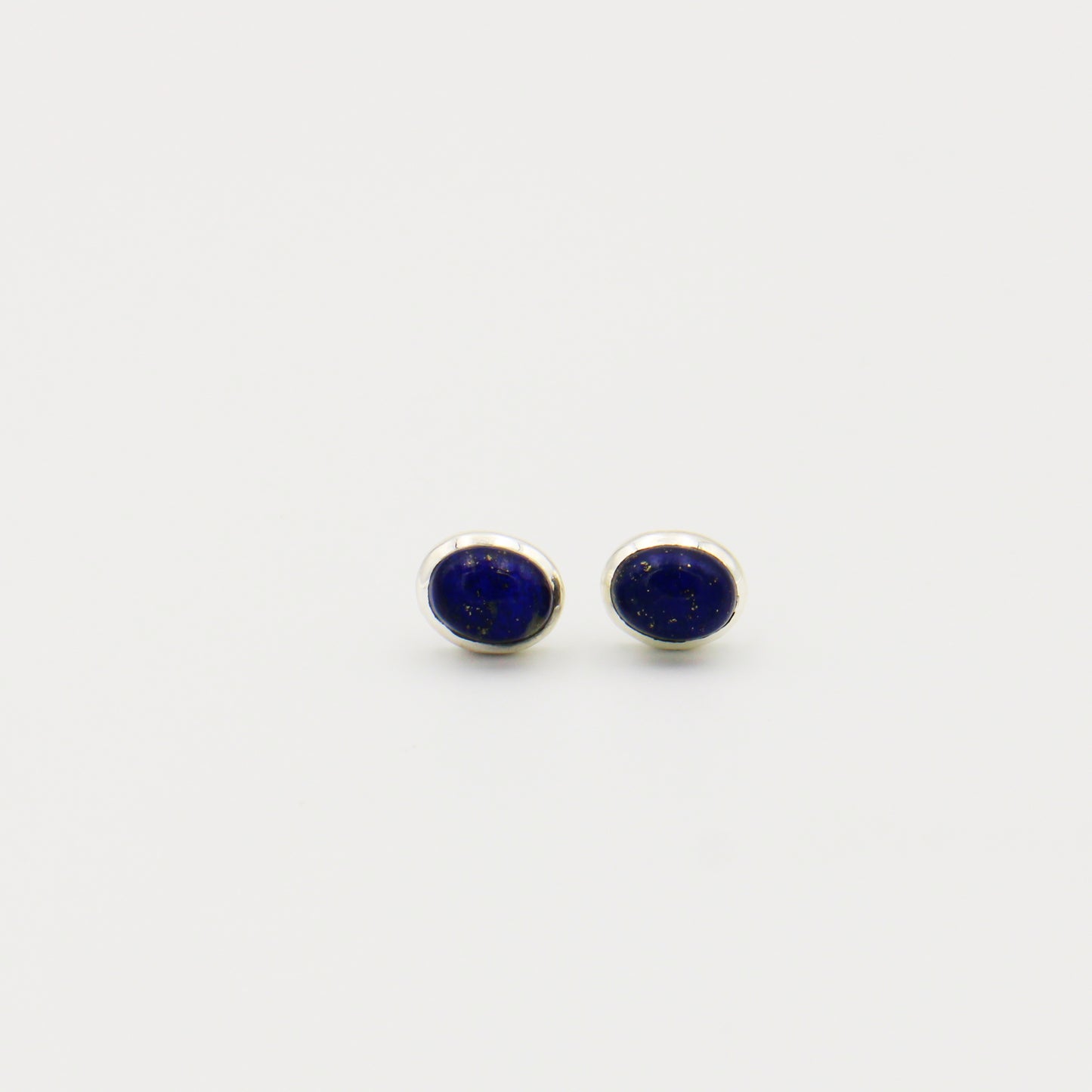 Lapis Lazuli Oval Sterling Studs