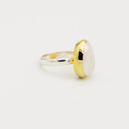 Baroque Pearl GP Sterling Ring Size 9