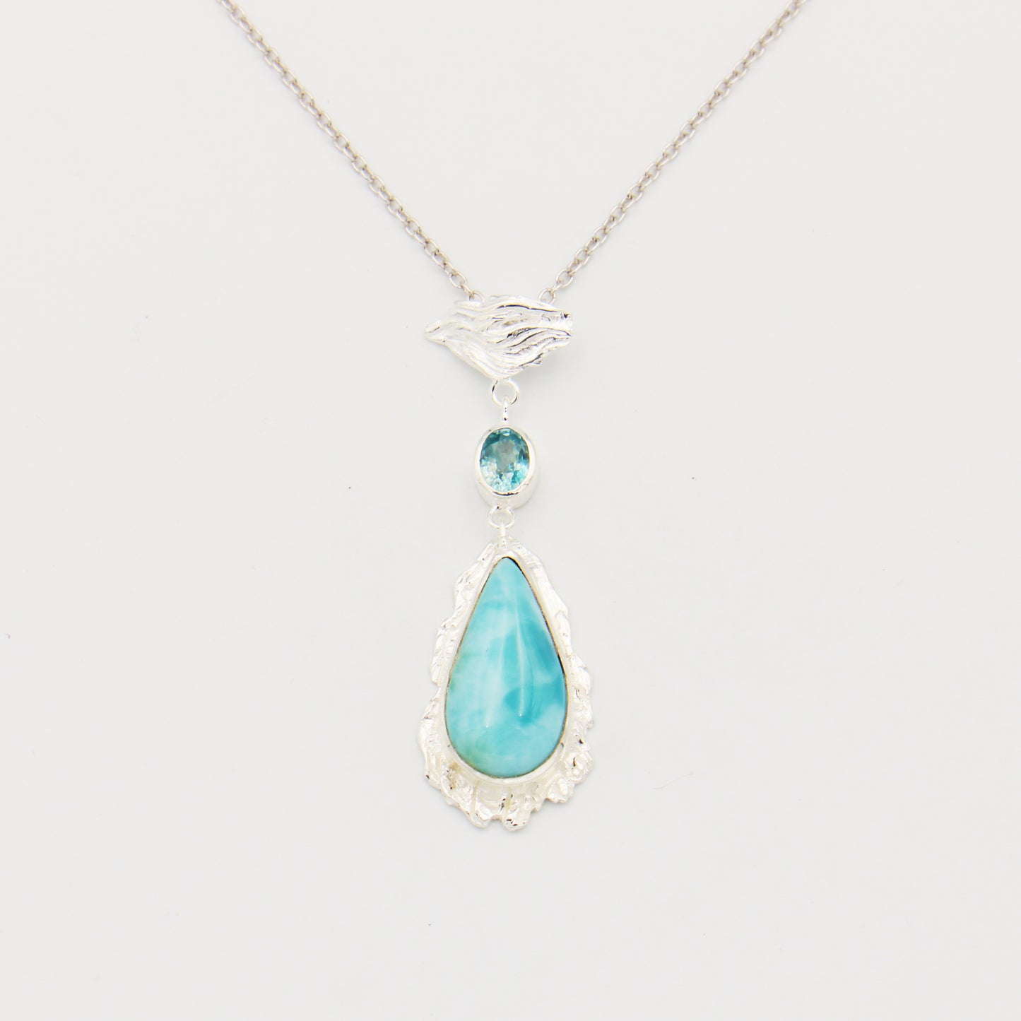 Larimar & Blue Topaz Statement Necklace