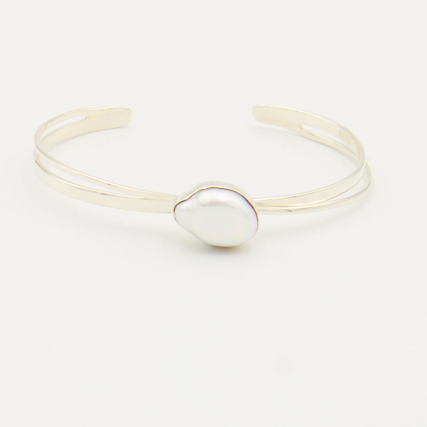 Baroque Pearl Sterling Silver Cuff