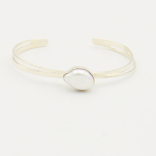 Baroque Pearl Sterling Silver Cuff