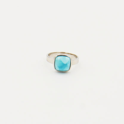 Larimar Square Cut Ring Size 8