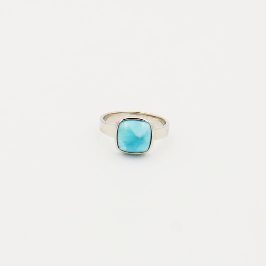 Larimar Square Cut Ring Size 8