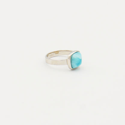 Larimar Square Cut Ring Size 8