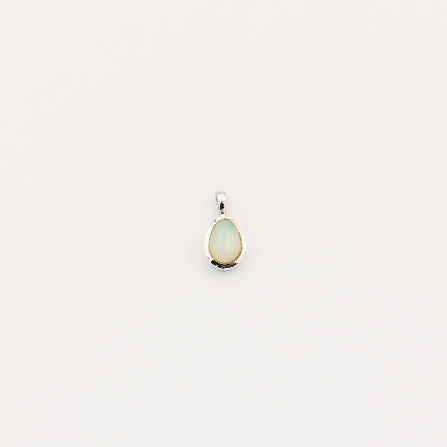 Ethiopian Opal Pear Sterling Pendant RP