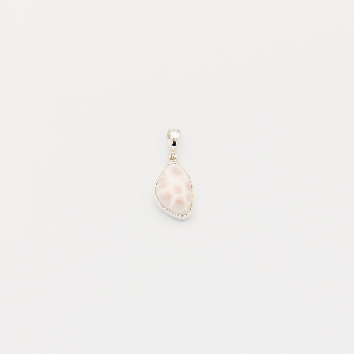 Natrolite Wedge Sterling Silver Pendant