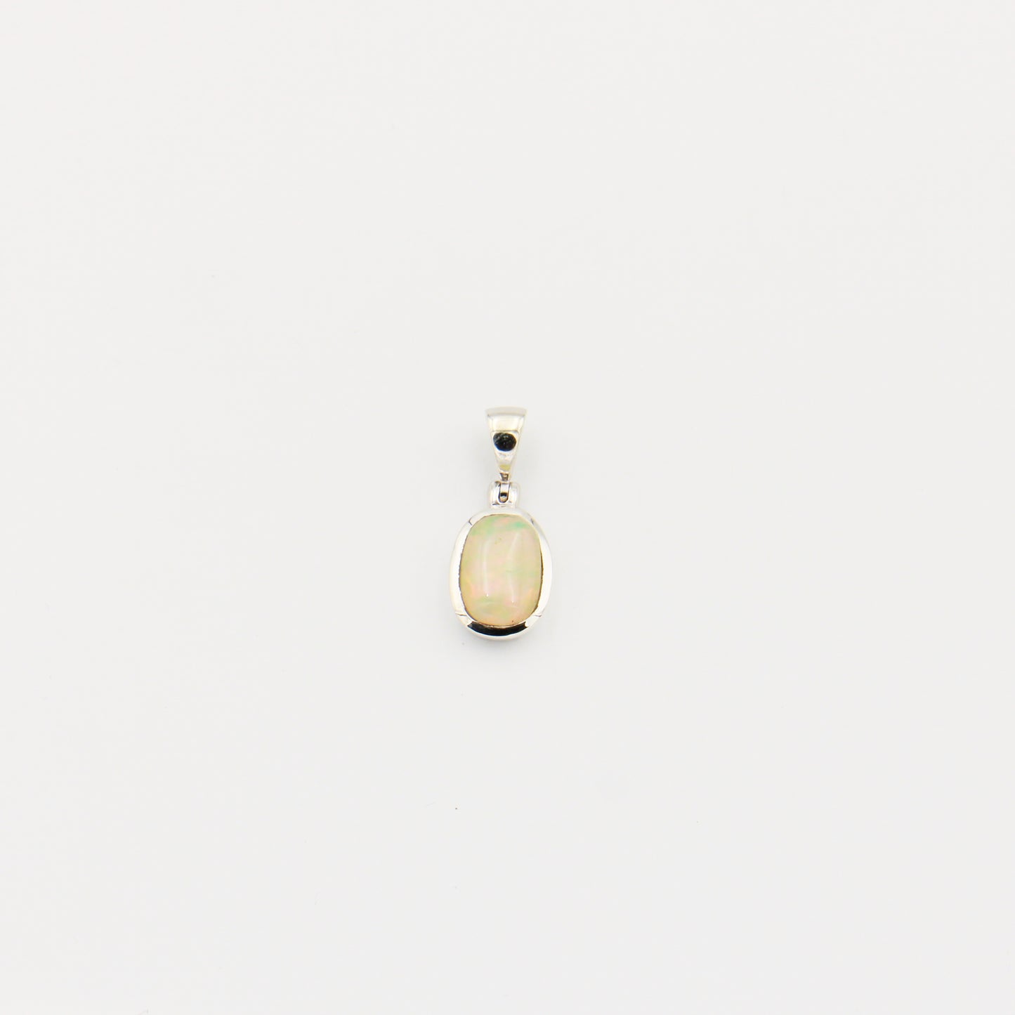 Ethiopian Opal Oval Sterling Pendant