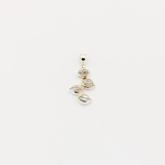 Herkimer Diamond Four Stone Sterling Pendant