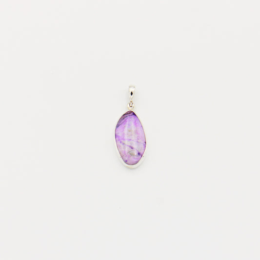 Sugilite Ovoid Sterling Silver Pendant