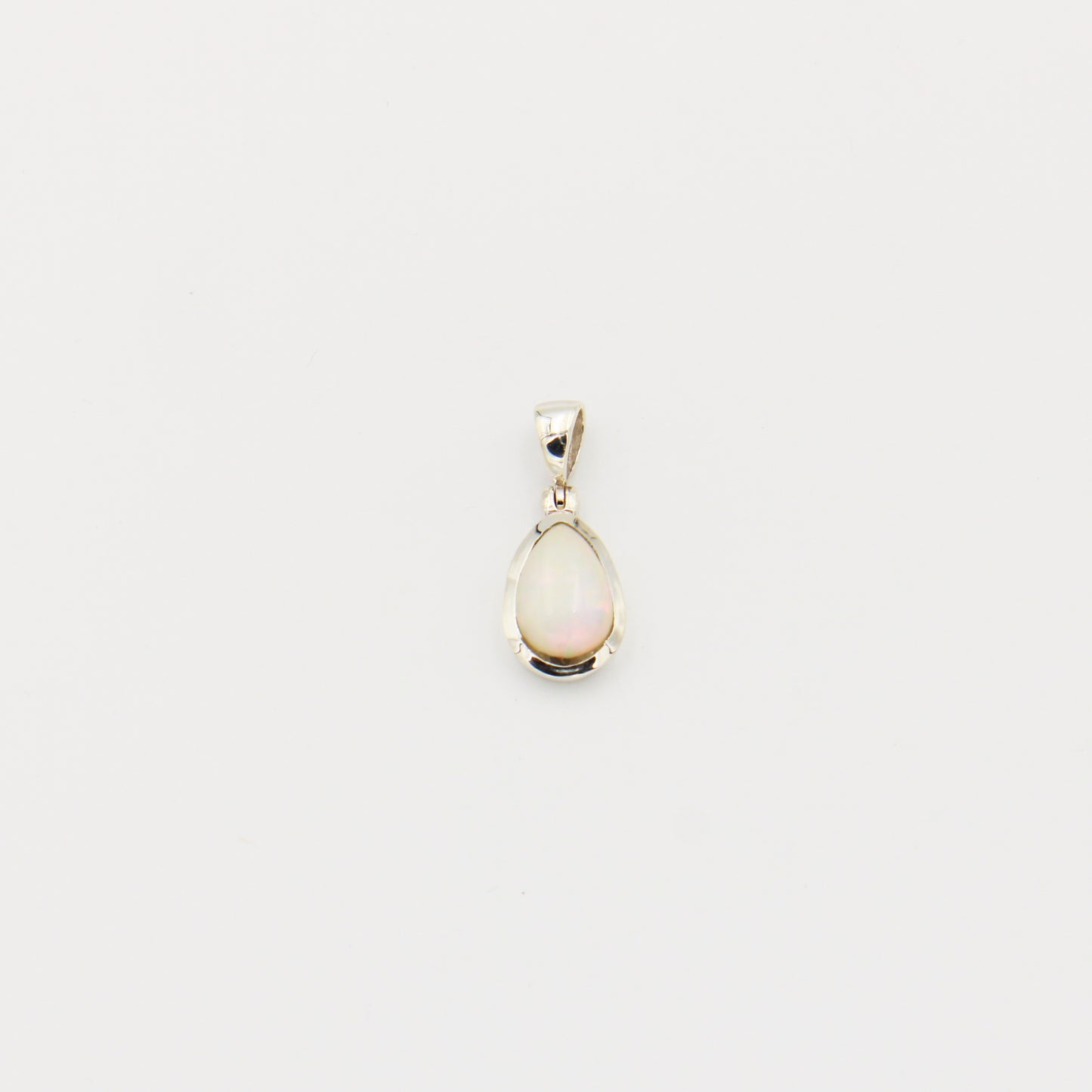 Ethiopian Opal Pear Sterling Pendant