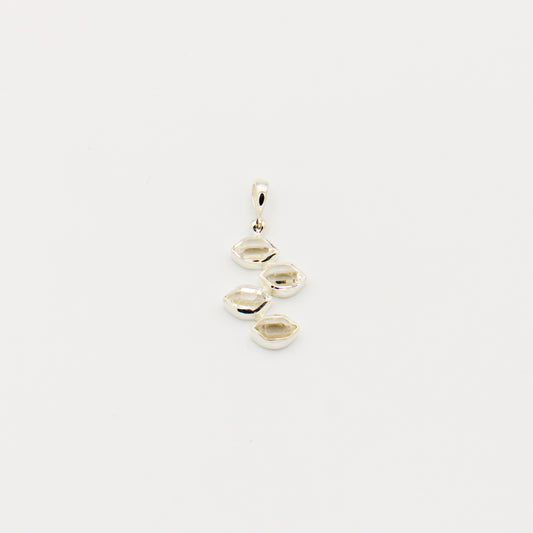 Herkimer Diamond Four Stone Sterling Pendant
