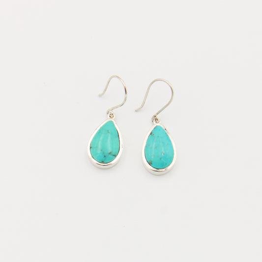 Campitos Turquoise Pear Sterling Earrings