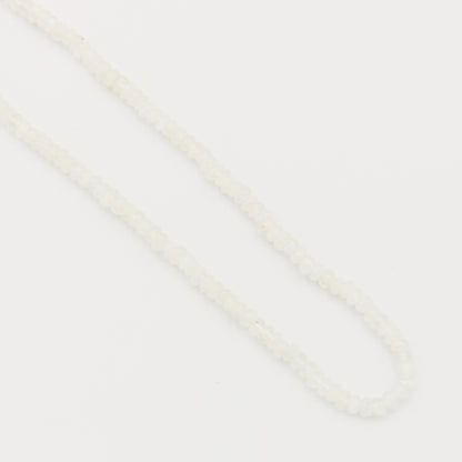 Moonstone Beaded Sterling Necklace 4mm - Adjustable