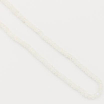 Moonstone Beaded Sterling Necklace 5mm - Adjustable