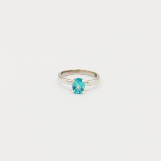 Apatite Oval Sterling Ring Size 6