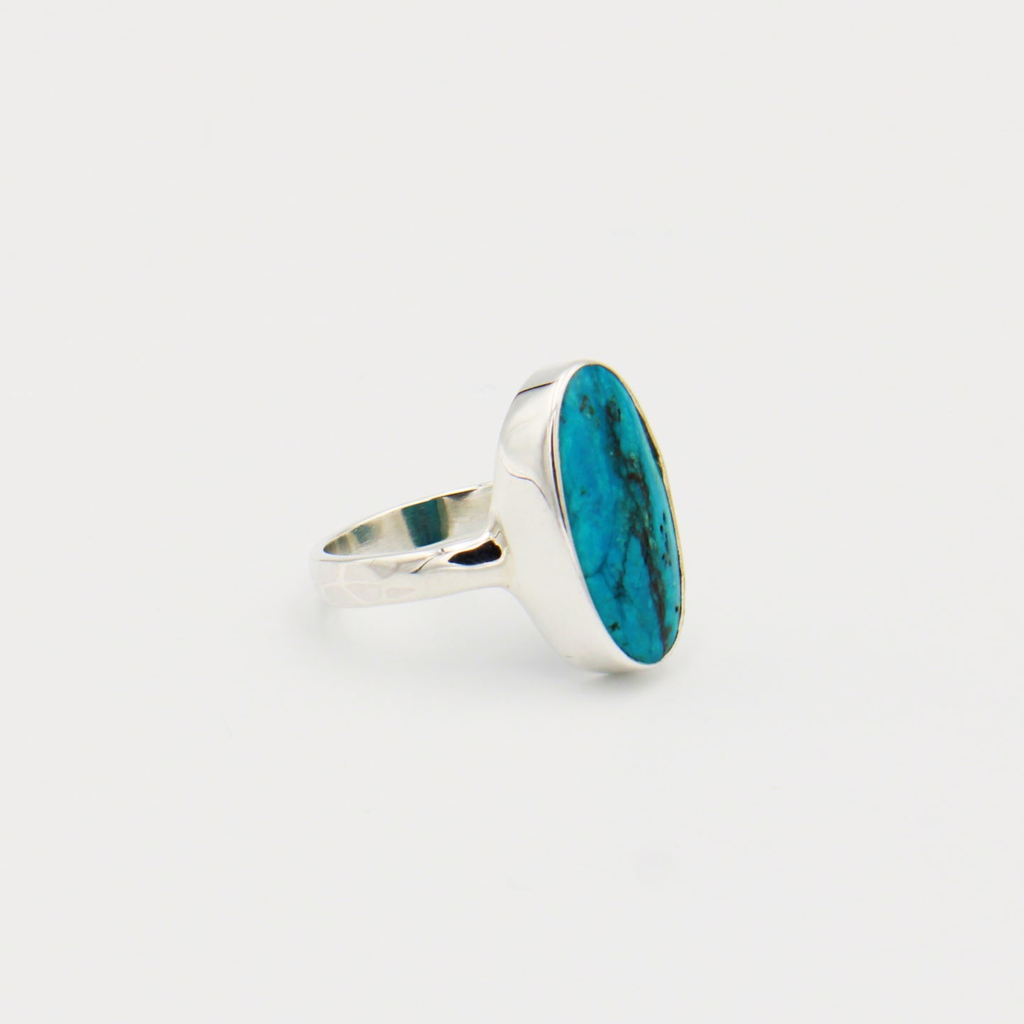 Shattuckite Oval Sterling Ring Size 10