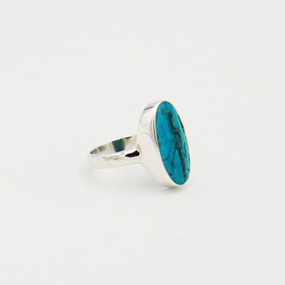 Shattuckite Oval Sterling Ring Size 10
