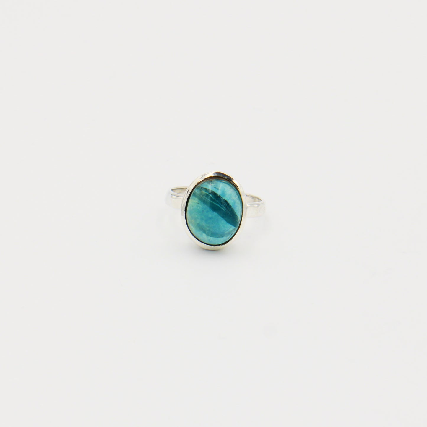 Flourite Oval Sterling Ring Size 8