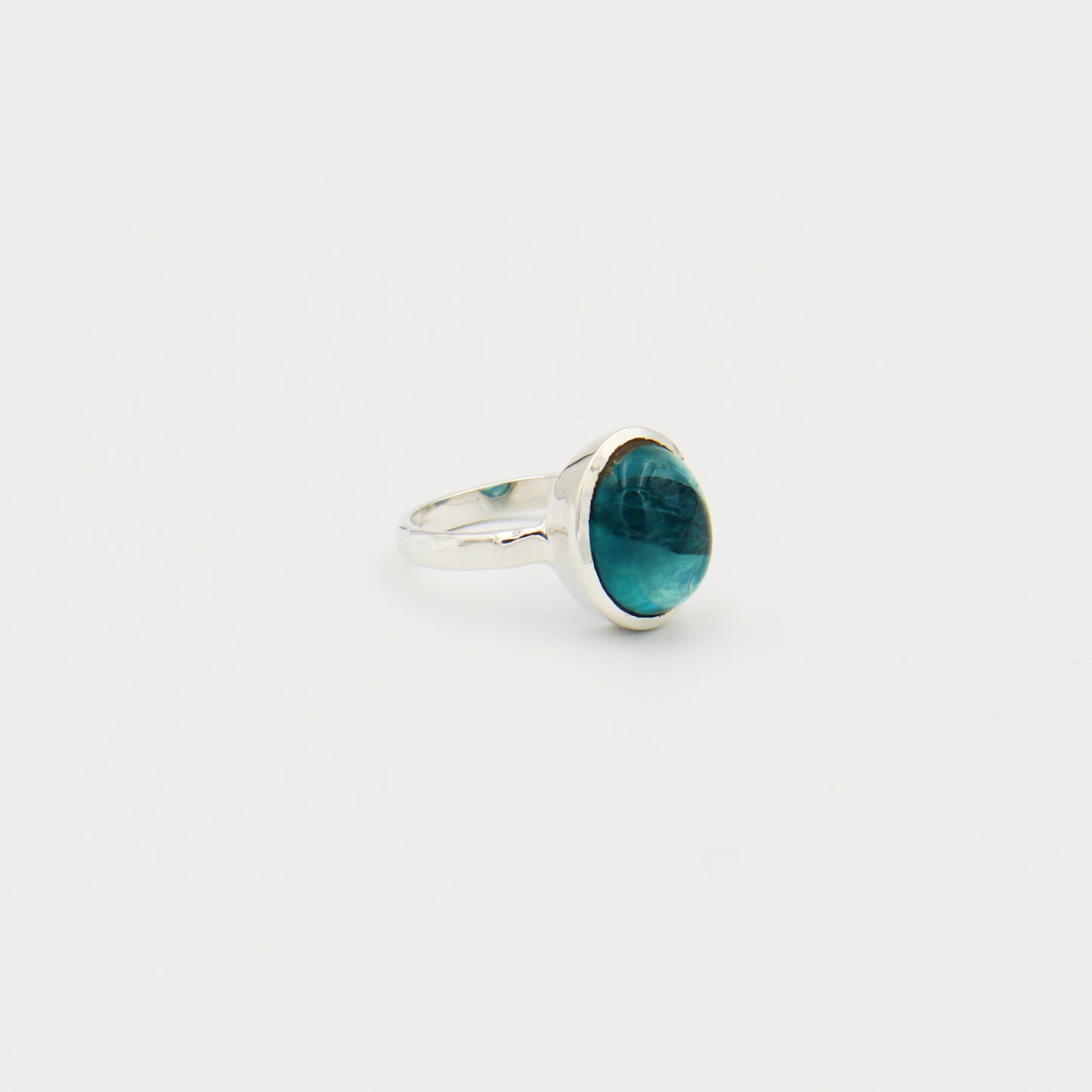 Flourite Oval Sterling Ring Size 8