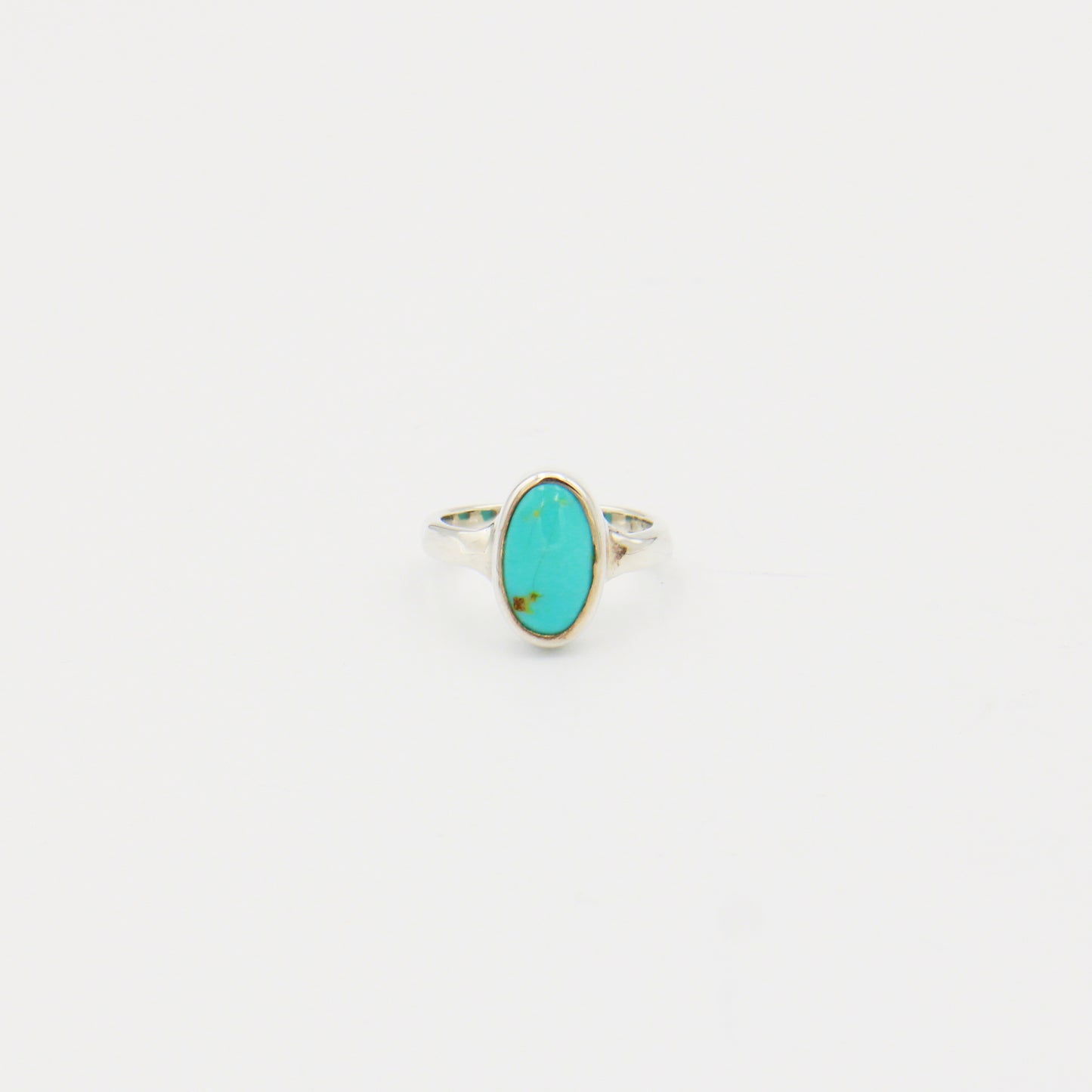 Turquoise Oval Sterling Ring Size 5
