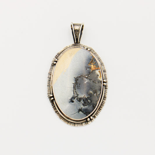 Picture Jasper Large Oval Statement Pendant