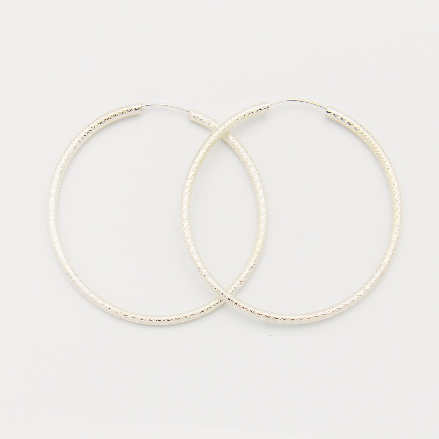 Statement Sterling Silver Hoops 55mm