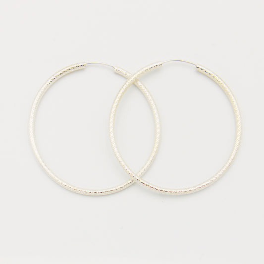 Statement Sterling Silver Hoops 55mm