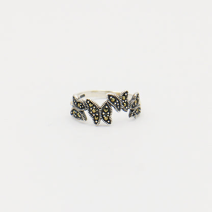 Sterling Silver Marcasite Butterflies Ring