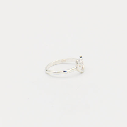 Sterling Silver Open Moon Ring
