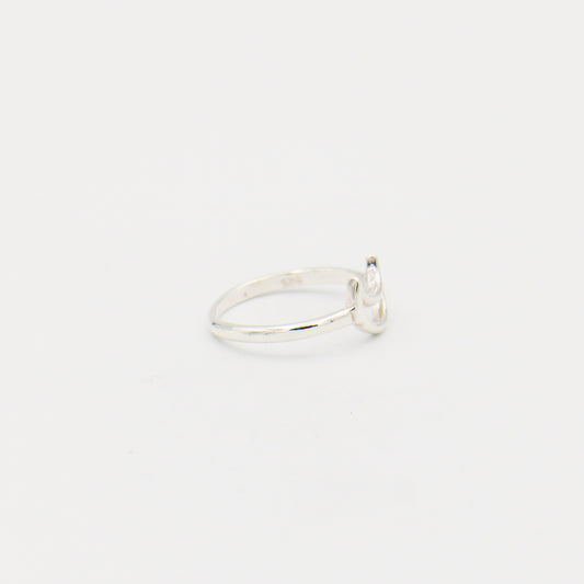 Sterling Silver Open Moon Ring