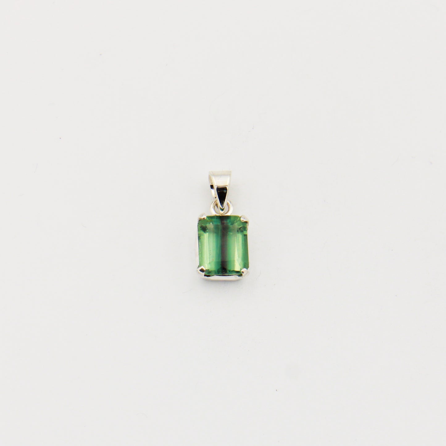 Fluorite Rectangle Sterling Pendant