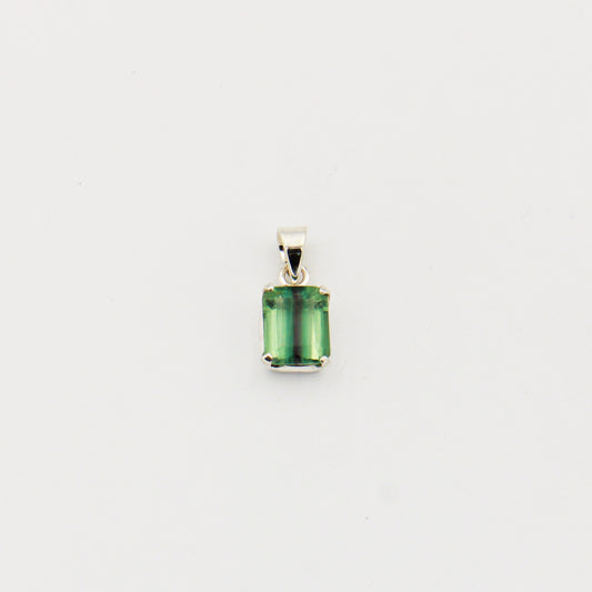 Fluorite Rectangle Sterling Pendant