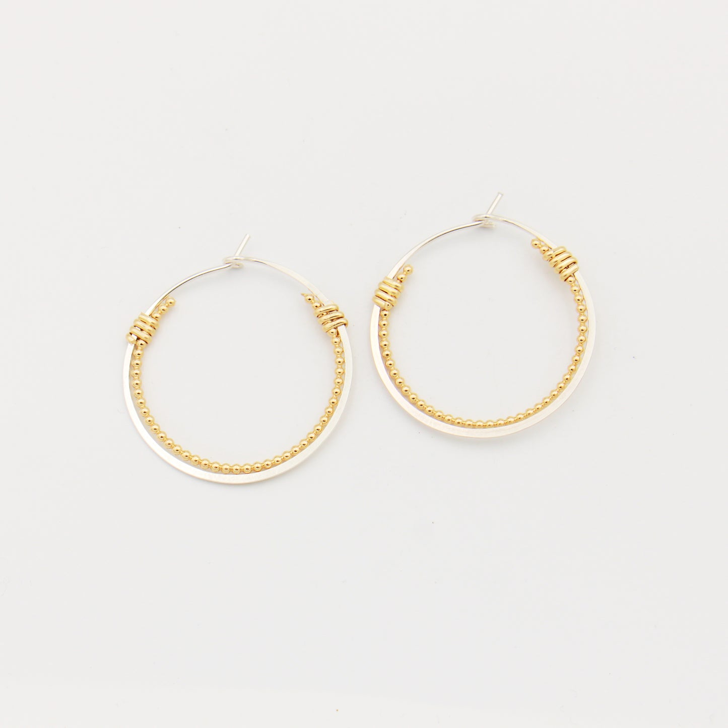 Double Sterling & GF Hoops 1.25"