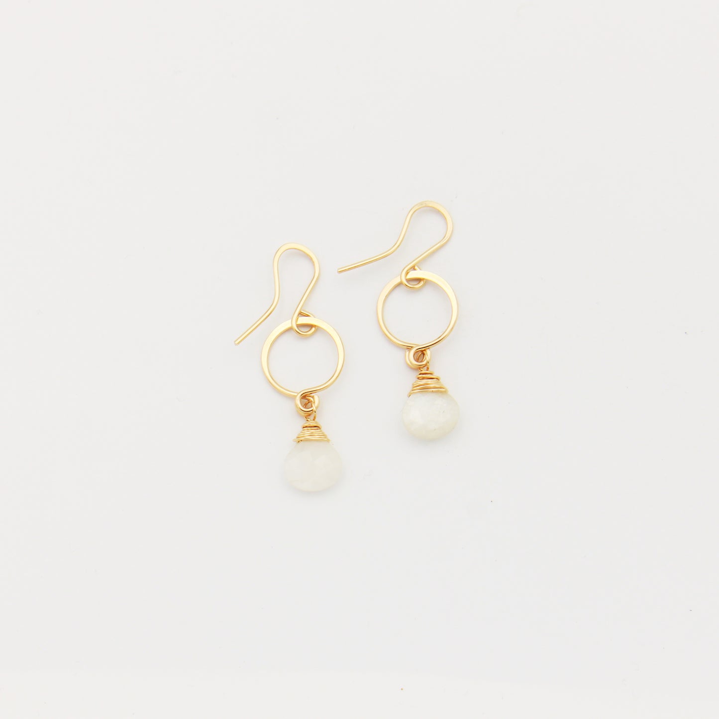 Petite GF Moonstone Drop Earrings