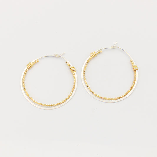 Double Sterling & GF Hoops 1.5"
