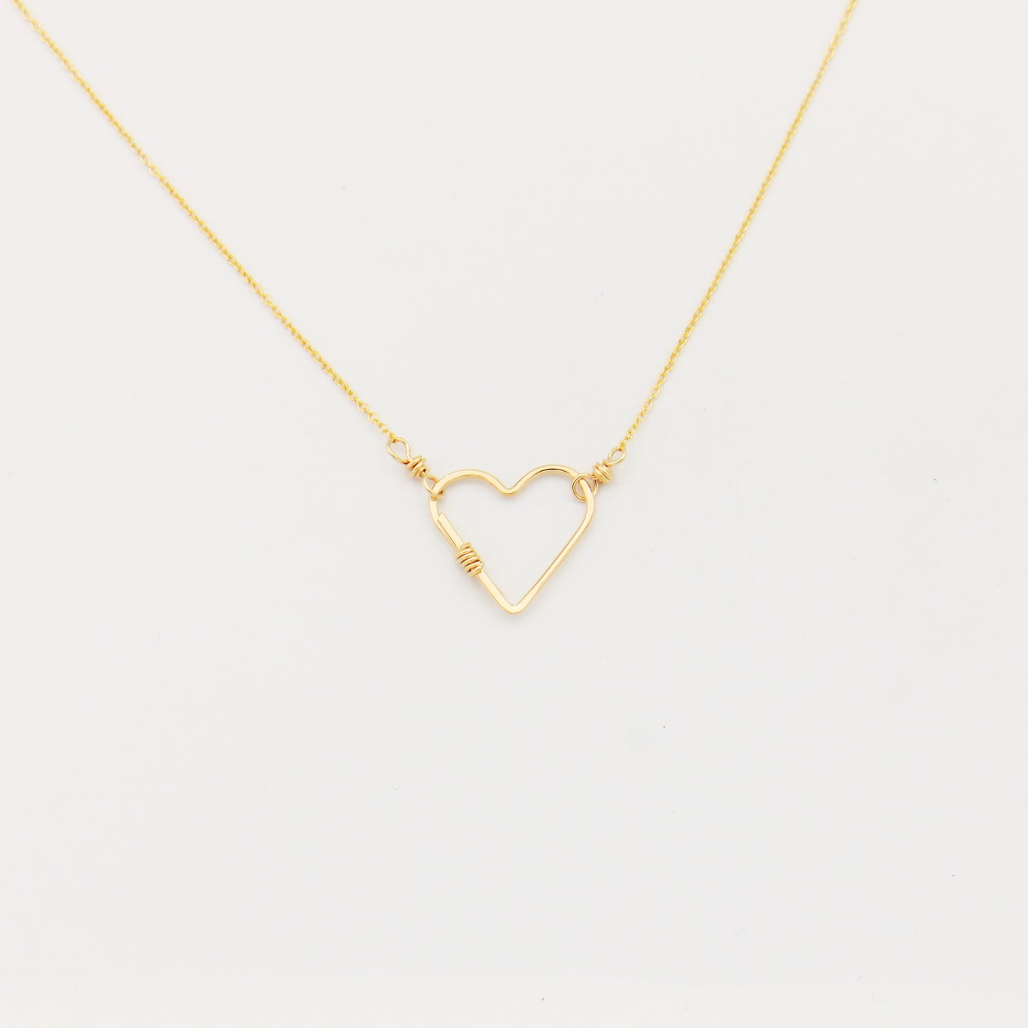 Mended Heart GF Necklace with Garnet 16-17.5"