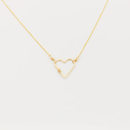 Mended Heart GF Necklace with Garnet 16-17.5"